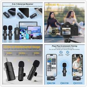 Kit Plug and Play Direct Usine <span class=keywords><strong>pour</strong></span> Appareil Photo de Téléphone avec Trépied Extensible/Microphone Sans Fil RGB - Product Image 2