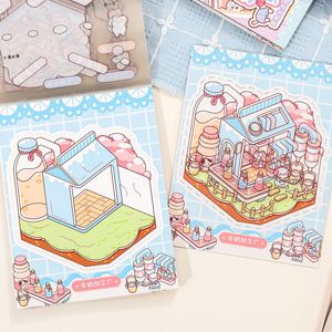 24 autocollants par paquet, série <span class=keywords><strong>Zoo</strong></span> Small Class Goodnight Life Island, autocollants 3D créatifs <span class=keywords><strong>pour</strong></span> cabane, aménagement paysager, tente - Product Image 4