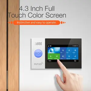 Venda quente Tuya WIFI GSM 4G Sem Fio e Com Fio Assaltante Inteligente Alarme Casa Sistema de Alarme de Segurança com Tuya App Controle