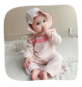 Neugeborene Kleidung Overall Mädchen Herbst/Winter Langarm Baby Overall Baumwolle weichen Pyjama Säugling Kletter kleidung