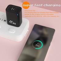 Chargeur mural pour téléphone portable, tablette et ordinateur portable PD 45W à charge rapide, adaptateur pour iPhone 16 Pro, Samsung, chargeur de type C