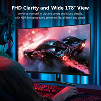 Moniteur de jeu PC incurvé LCD ultra-large de 30 pouces 1800R 21:9 2560x1080 200 Hz 1 ms sans cadre LED pour ordinateur de bureau