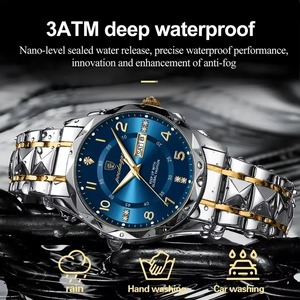 Reloj de Cuarzo de Lujo para Hombre Drioshipping, Alta Calidad, Caja de Aleación de 42 mm, 22 mm, Cronógrafo Impermeable para Negocios, Función Luminosa, 22 mm - Product Image 2