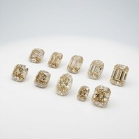 Diamant de laboratoire fantaisie couleur champagne, taille Old Mine, forme coussin, HPHT CVD, en vrac, pour la fabrication de bijoux, vente en gros, marque ChenJing