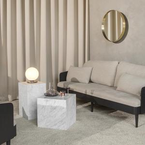 KUMUSI MUEBLES Convenience Concepts Mesa auxiliar Northfield Admiral, mármol blanco natural, 3 piezas por juego - Product Image 2