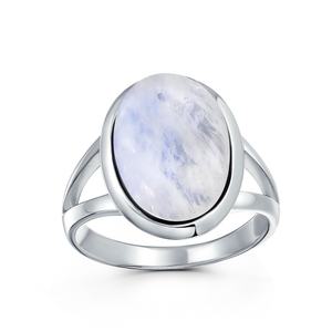 Bague classique ovale en argent sterling avec pierre précieuse naturelle personnalisée pour femme, cadeau pour mariage, fête, anniversaire - Product Image 1