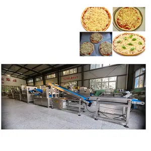 Commercial Pizza Making Machine Industrial PLC Control Pizza Production Line High Capacity Nang Cake Making Equipment