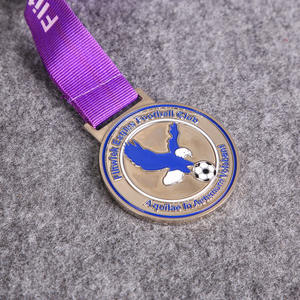 カスタムスポーツマラソンメダル金メッキアンティークメタルオフセットイベントロゴ都市リーグ学校ランニングカード - Product Image 3