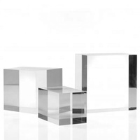 Présentoir en acrylique transparent solide avec logo imprimé UV, bloc surélevé de 30 mm d'épaisseur pour la décoration intérieure