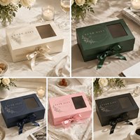 Boîtes de présentation de bijoux en carton rigide portables en gros avec revêtement UV pour emballage cadeau personnalisé - Fermeture magnétique écologique