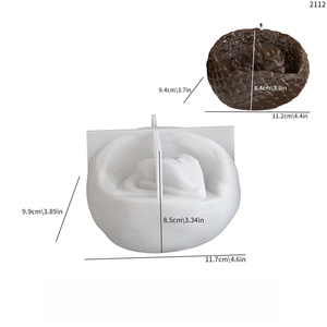 KY DIY Baby Dinosaur Eggs Broken Shell Dinosaur Cub Mold Epoxy <strong>Dragon</strong> Egg Mold for Cake Decoration - Product Image 6