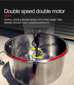 Mélangeur à spirale pour boulangerie, monophasé, amovible, <span class=keywords><strong>avec</strong></span> matériaux en acier inoxydable 304 - Product Image 5