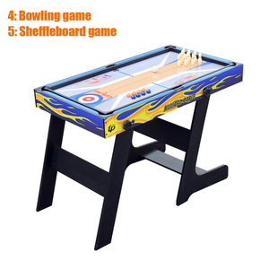 Mesa de Billar Plegable Multifuncional 5 en 1 para Uso Doméstico, Mesa de Fútbol/<span class=keywords><strong>Ping</strong></span> <span class=keywords><strong>Pong</strong></span>/<span class=keywords><strong>Bowling</strong></span>/Shuffleboard - Product Image 5