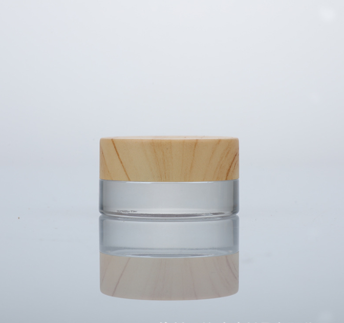 ขวดโหลใสพร้อมฝาไม้ไผ่พลาสติก