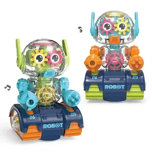 Lage Prijs Elektrische Roterende Uitrusting Kids Speelgoed Robot Voor Kind Met Licht Geluid