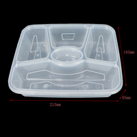 18536 Protection de l'environnement Transparent PP de qualité alimentaire en plastique pour micro-ondes