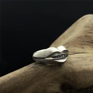 Anillo Abierto para Hombre, Diseño Retro Japonés, Artesanal, de Cobre Tailandés, DUAL FLOW [SEXUAL Desire], de Moda, Venta al Por Mayor de Fábrica de Joyería - Product Image 2