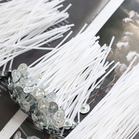 Mèches de bougie plates tressées en coton naturel pré-cirées, sans fumée, non toxiques, résistantes, de la marque Supercandle, taille personnalisée, pour la maison