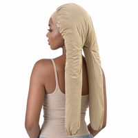 Bonnet de nuit respirant anti-frisottis à double bordure, avec bande large très élastique et antidérapante, en tissu filé à double brin