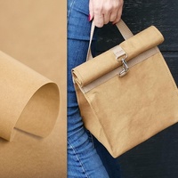Étiquettes Jacron biodégradables ZHICAI double face 0,55 mm 55 mm lavables en papier kraft pour sacs à lunch, pochettes et sacs fourre-tout