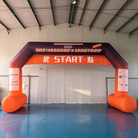 Arche gonflable de départ pour course 10K en tissu Oxford pour événements sportifs, publicité, marathon et décoration commerciale