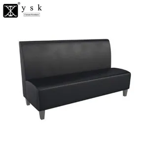 RF-592 Nhà Máy Bán Buôn Nhà Hàng Hiện Đại Đồ Nội Thất Gỗ Gian Hàng Chỗ Ngồi Sofa Set Gian Hàng Màu Đen Ghế