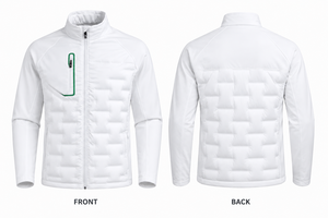 Veste de sport d'hiver pour homme, hybride, rembourrée, softshell, vêtements de sport, logo personnalisé, coupe-vent, légère, entraînement en plein air, fabrication OEM - Product Image 2