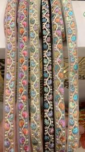 Flower Embroidery Lace Trim for Bridal Party and Evening Dress Black Mesh Fabric - Product Image 1