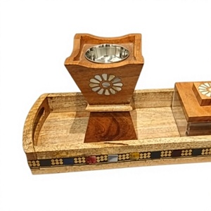 Sandalwood Incense Burner Bakhoor Artistic Detailing Handmade Eco-Friendly Natural Durable for Religious Use Gifting Home <b>Decor</b> - Product Image 3