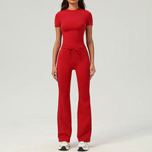 Hot Red Bell bottoms + short sleeves