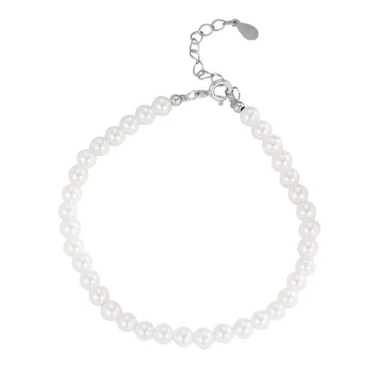 Rainbowking Ins Wind Niche Jewelry 925 Sterling Silver Shell Pearl Bracelet Personalized Light Luxury Senior Sense of Beads