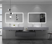 Meuble mural de salle de bain moderne de haute qualité avec évier et poignée, résistant aux rayures, pour intérieur, directement de l'usine
