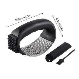 Prensa de Ajo de Acero Inoxidable al por Mayor con Pelador, Cepillo de Limpieza, Set de Balancín y Picador para Trituración sin Esfuerzo - Product Image 6