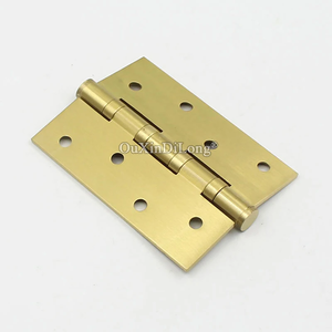 Charnières de porte de meuble en laiton massif de haute qualité, 2 pièces, 4''/5'', épaisses et robustes, pour armoire, placard, penderie - Product Image 6