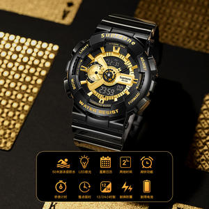Vente en gros pas cher <span class=keywords><strong>G</strong></span> Montre plastique analogique numérique Montre de sport pour hommes Double Time Sport Montres numériques étanches personnalisées - Product Image 3