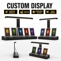 Vitrine d'exposition OEM&ODM pour cartes à collectionner et cartes sportives gradées, pour magasins, avec éclairage LED et portes verrouillables