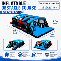 Parcours d'obstacles gonflable NBINFLATABLE en PVC de grande taille avec mur d'escalade et jeux de défi pour événements en plein air