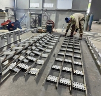 Bandeja de escalera de acero inoxidable y aluminio galvanizado en caliente al por mayor, soporte ligero para cables eléctricos para edificios comerciales