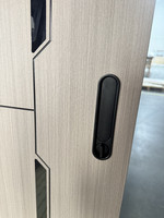 Porte coulissante WPC moderne de haute qualité, finition soignée, imperméable, résistante à l'humidité, taille personnalisée, utilisation intérieure pour salle de bain et cuisine