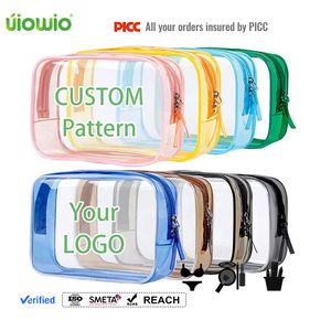 Uiowio rõ ràng lưu trữ di động Tổ chức trang điểm không thấm nước du lịch mỹ phẩm túi vệ sinh cá nhân với dây kéo - Product Image 1