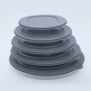 Rectangular High Borosilicate Glass Bakeware Tray Glass Baking Dish Set With Lid