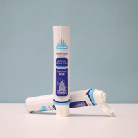 Tube en plastique bleu-blanc 120ml 150ml pour emballage de dentifrice Doctor Flip Cap Cream Squeezer