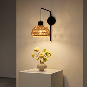 Nordic Style Hemp Rope E27 <strong>Wall</strong> <strong>Light</strong> Natural <strong>Wicker</strong> Hotel Bedroom Corridor Decoration <strong>Wall</strong> <strong>Lights</strong> - Product Image 3