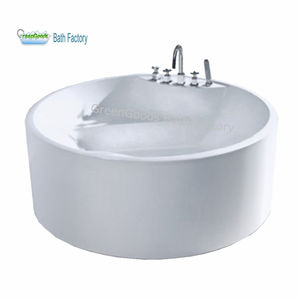 Baignoire circulaire pour central dans le <span class=keywords><strong>bain</strong></span>, perles <span class=keywords><strong>de</strong></span> <span class=keywords><strong>soleil</strong></span> en acrylique, sans couture, pour 2 personnes, 135x135 x cm - Product Image 1