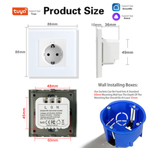 Tuya Smart European Standard <b>Wifi</b> Socket 16A EU <b>Plug</b> With Child Safety Door Protection And App Control - Product Image 4