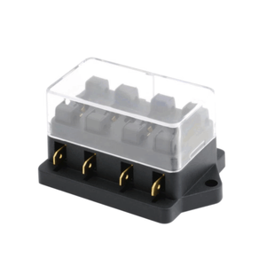 ESUPPORT voiture camion 4 voies porte-fusible Circuit Standard boîte à fusibles porte-bloc fond noir couverture transparente - Product Image 6
