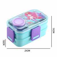 Hochwertige einstufige beheizbare auslaufs ichere Lunchbox aus Edelstahl Studenten Tragbare Cartoon-Kinder-Mikrowellen-Bento-Box