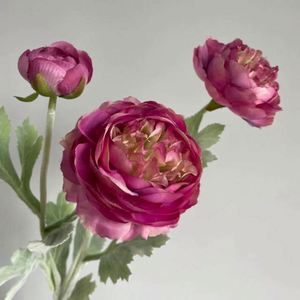 Imitated Silk Three Headed Flamingo Lotus Artificial Roses for Home Decoration Valentine's Day Easter-High Quality Bouquet - Product Image 4