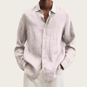 <span class=keywords><strong>Camicia</strong></span> da <span class=keywords><strong>uomo</strong></span> personalizzata a maniche lunghe tinta unita, casual, taglie forti, in cotone e <span class=keywords><strong>lino</strong></span> - Product Image 3