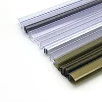 Segel Pintu Kaca Kamar Mandi Cina Transparan PVC Magnetik Strip Segel Mandi